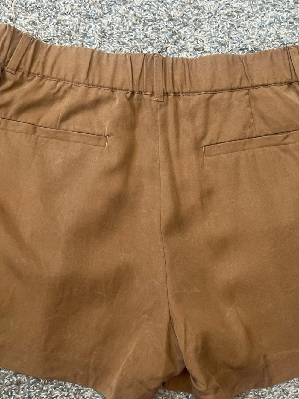 Ann Taylor Loft relaxed fit festival ready cozy shorts medium brown